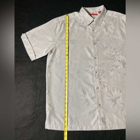 Havanera Co. Hawaiian Men’s Shirt Gray Polyester Size XL - Picture 4 of 6